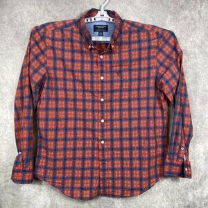 American Eagle Shirt Mens Large Tartan Plaid Classiccore Preppy Casual Retro